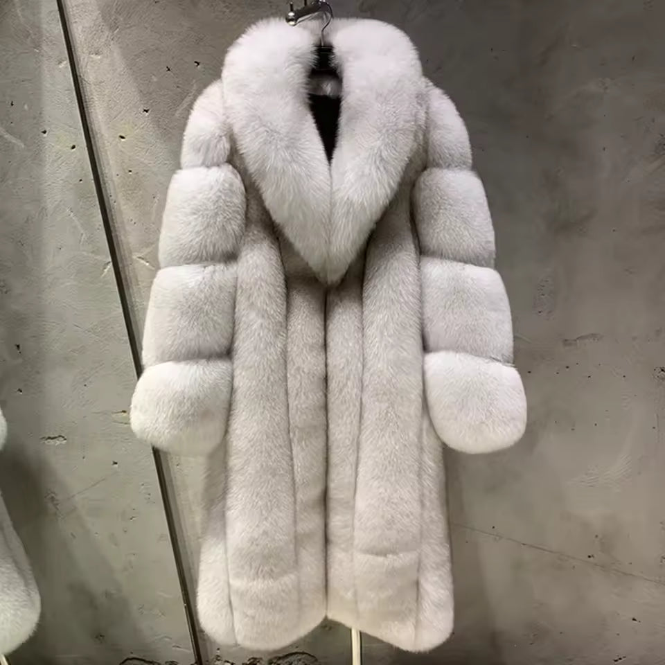 Luxury Long Fox Fur Coat