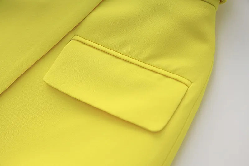 Two Pieces Skirt Set in Yellow