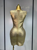 Golden Aura Bandage Dress