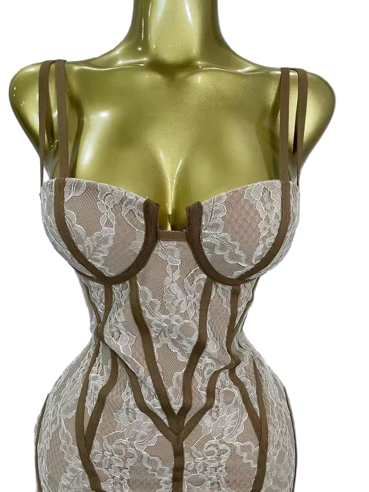 Lace Backless Camisole Party Dress – Elegant Evening & Clubwear