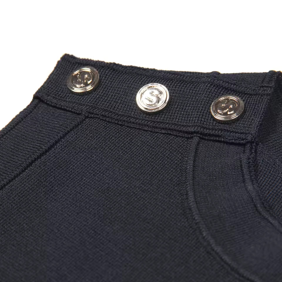 Ruffled Hem Sleeveless Knitted Mini Dress