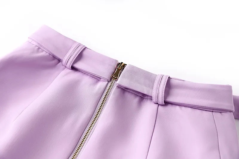 Two Pieces Skirt Set in Lavender