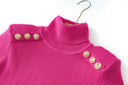 Top Sia in lana a maniche lunghe in fucsia