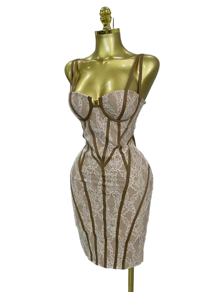 Lace Backless Camisole Party Dress – Elegant Evening & Clubwear