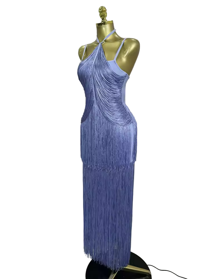 Backless Tassel Ankle Bodycon Bandage Dress – Elegant Evening Party Outfit