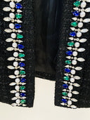BLAZER CRUZADO DE TWEED NEGRO 