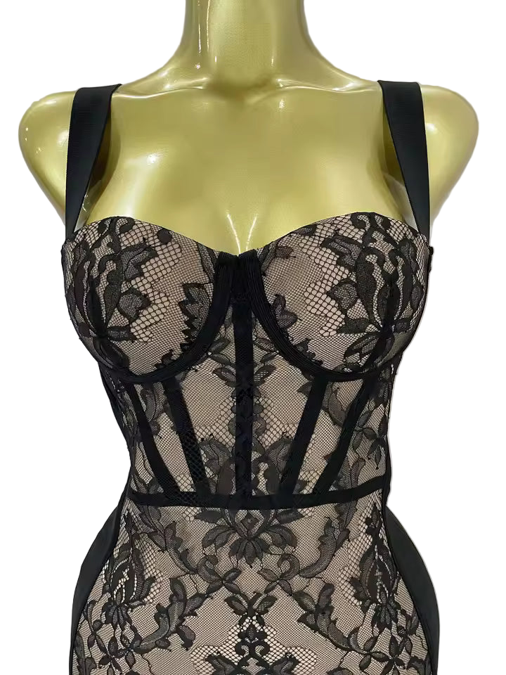 Camisole Lace Backless Evening Party Dress – Original Design