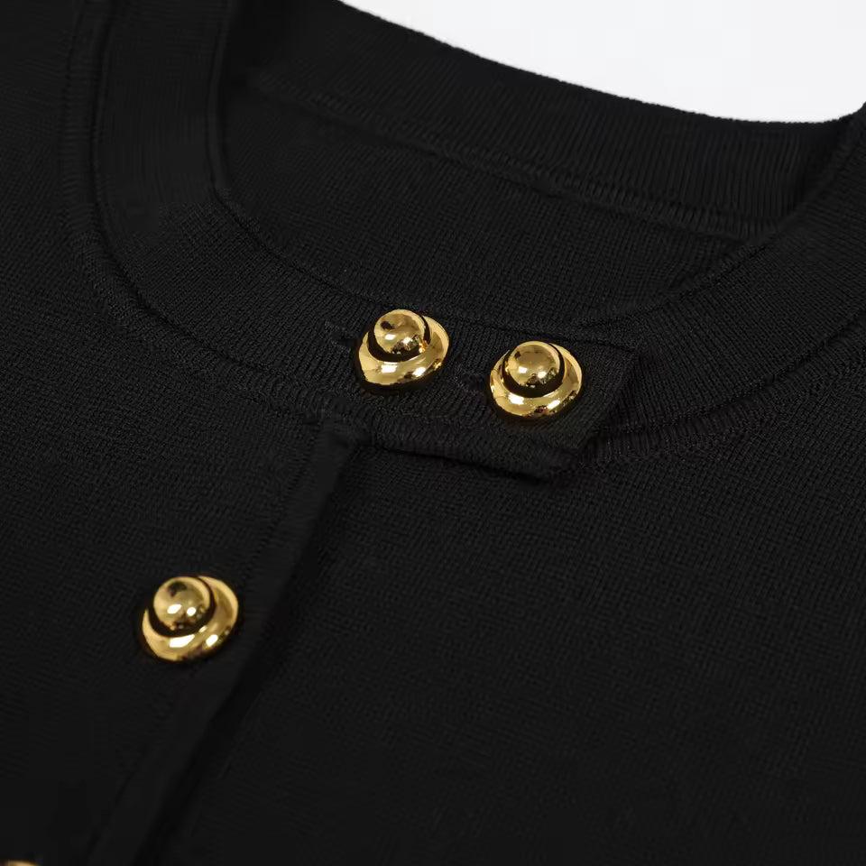 Slim Fit Elastic Knit Long Sleeve Dress