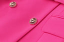 Paola Blazer Dress in Fuchsia/Green