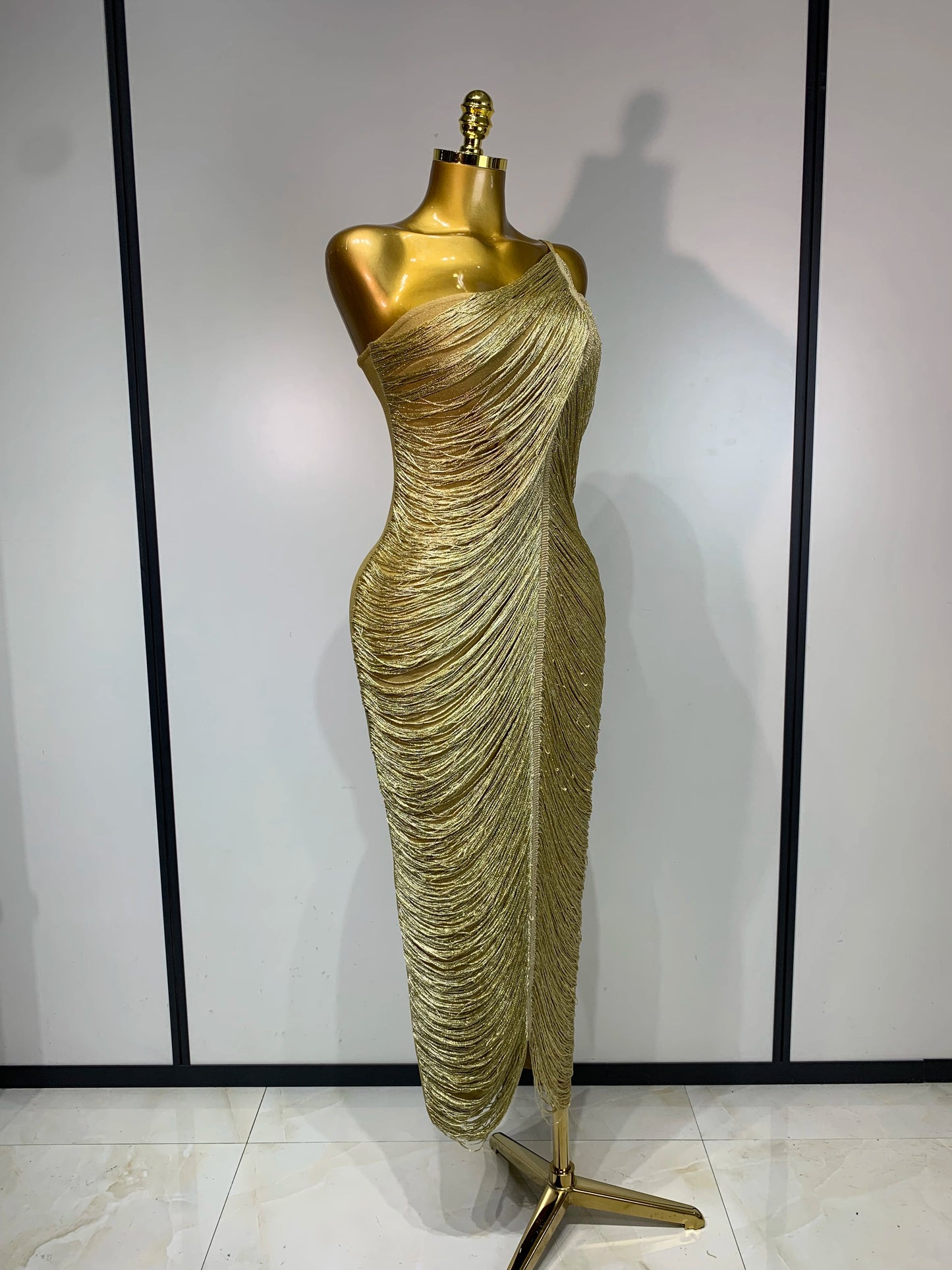 Golden Mirage Bandage Dress