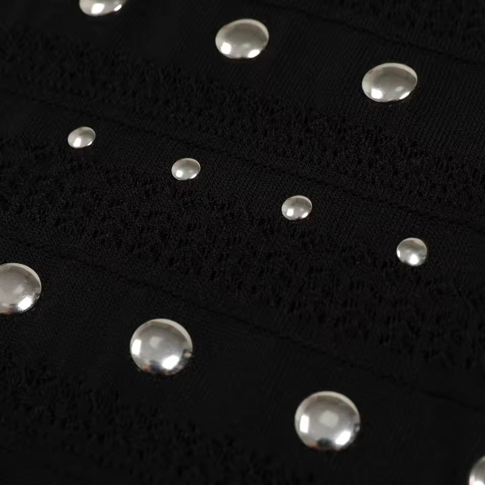 Luxury Elastic Knit Round Neck Sleeveless Slim Fit Dress