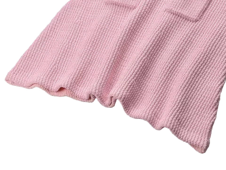 Beaded O-Neck Short Sleeve Knit A-Line Mini Dress