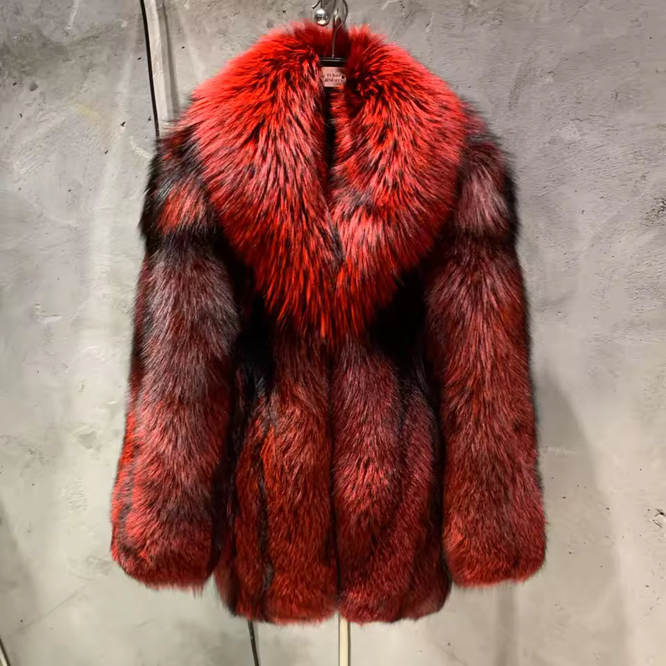 Silver Fox Fur Coat