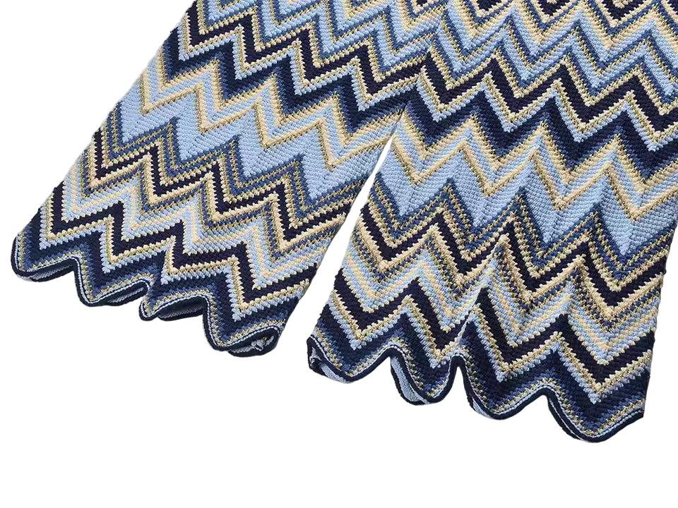 Wavy Knit O-Neck Sleeveless Top and Flare Pants Set