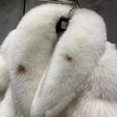 Natural Fox Fur Coat – Turn-Down Collar Classic Style