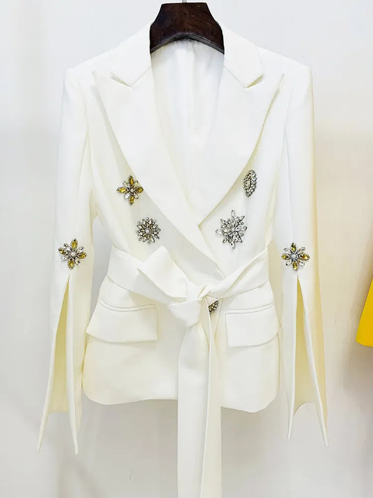 SWAROVSKI DIAMOND BELTED BLAZER