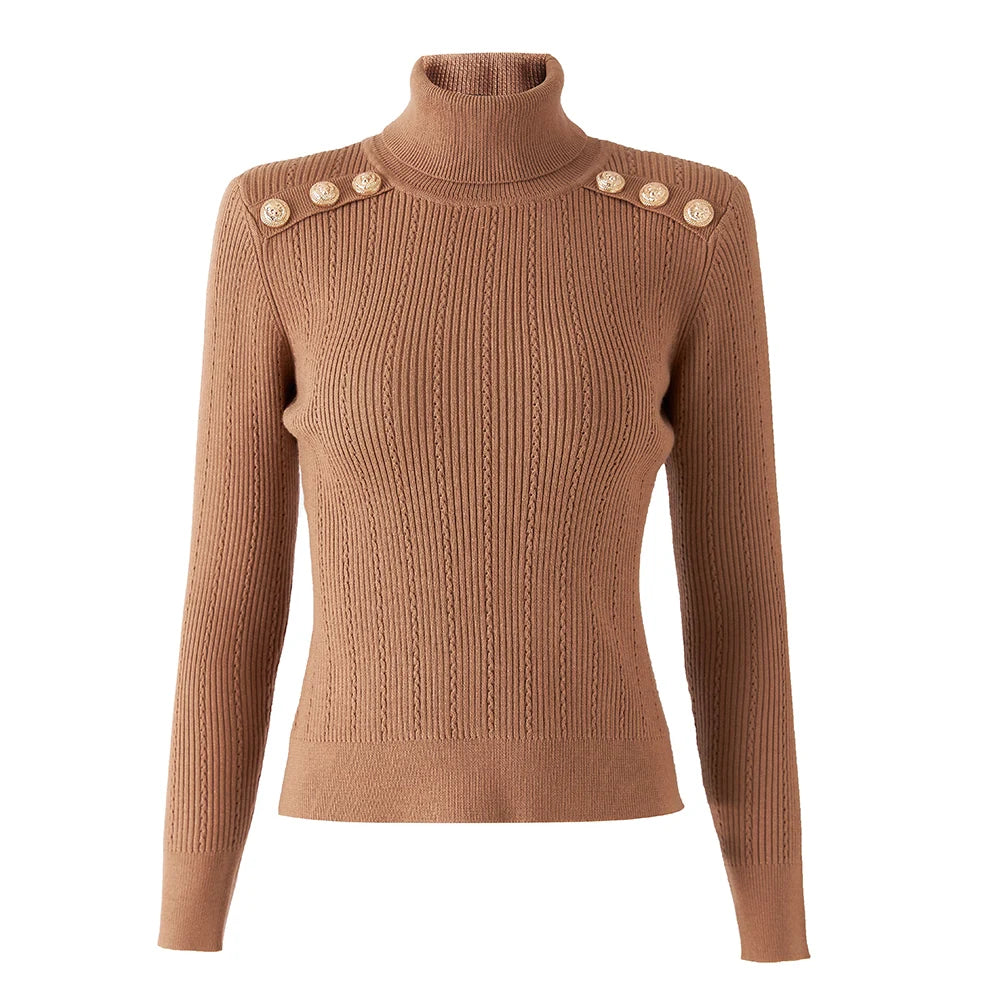 Sia Long Sleeve Wool Top in Camel