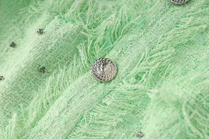 Rhinestone Beaded Halter Mini Dress