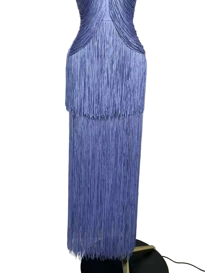 Backless Tassel Ankle Bodycon Bandage Dress – Elegant Evening Party Outfit