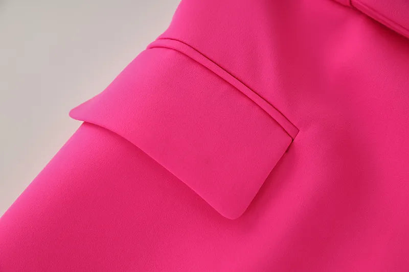 Two Pieces Skirt Set in Fuchsia