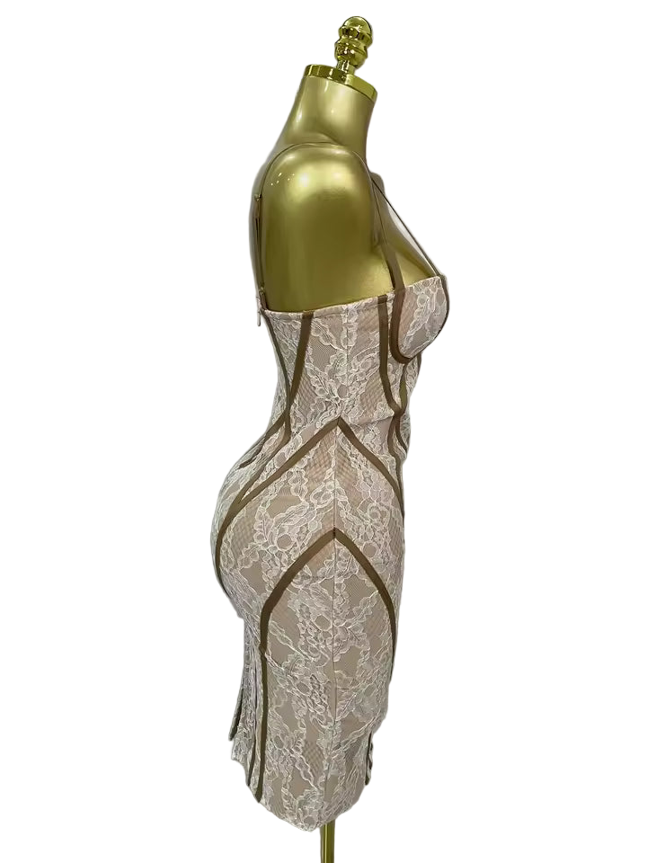 Lace Backless Camisole Party Dress – Elegant Evening & Clubwear