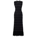 Luxury Elastic Knit Round Neck Sleeveless Slim Fit Dress