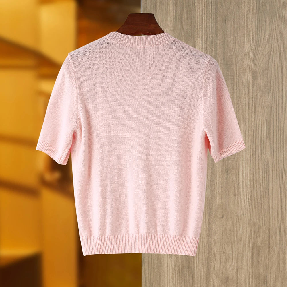 Lara Short Sleeve Wool Top