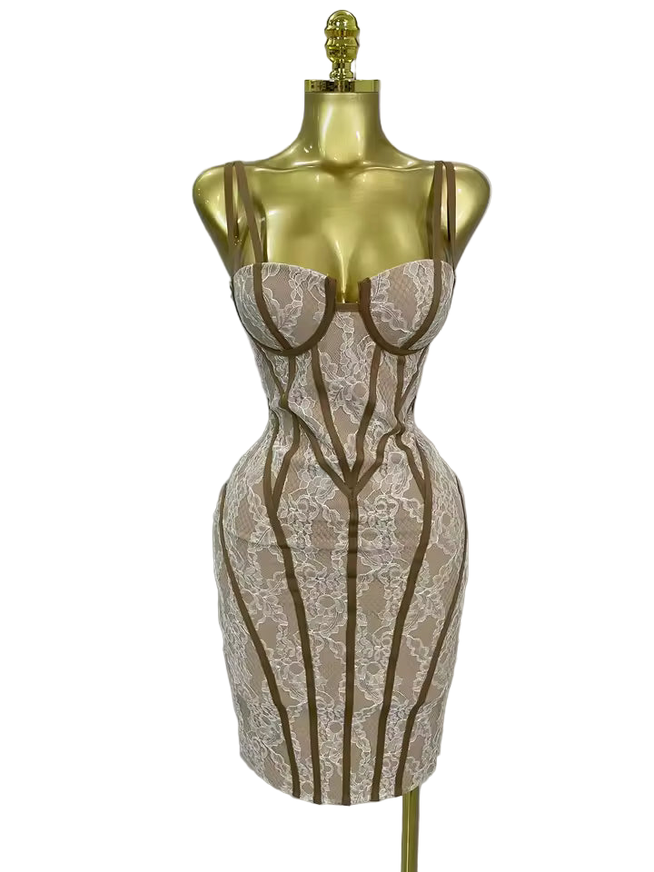 Lace Backless Camisole Party Dress – Elegant Evening & Clubwear