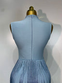Ice Blue Fringe Bandage Dress