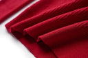 Top Sia in lana a maniche lunghe in rosso
