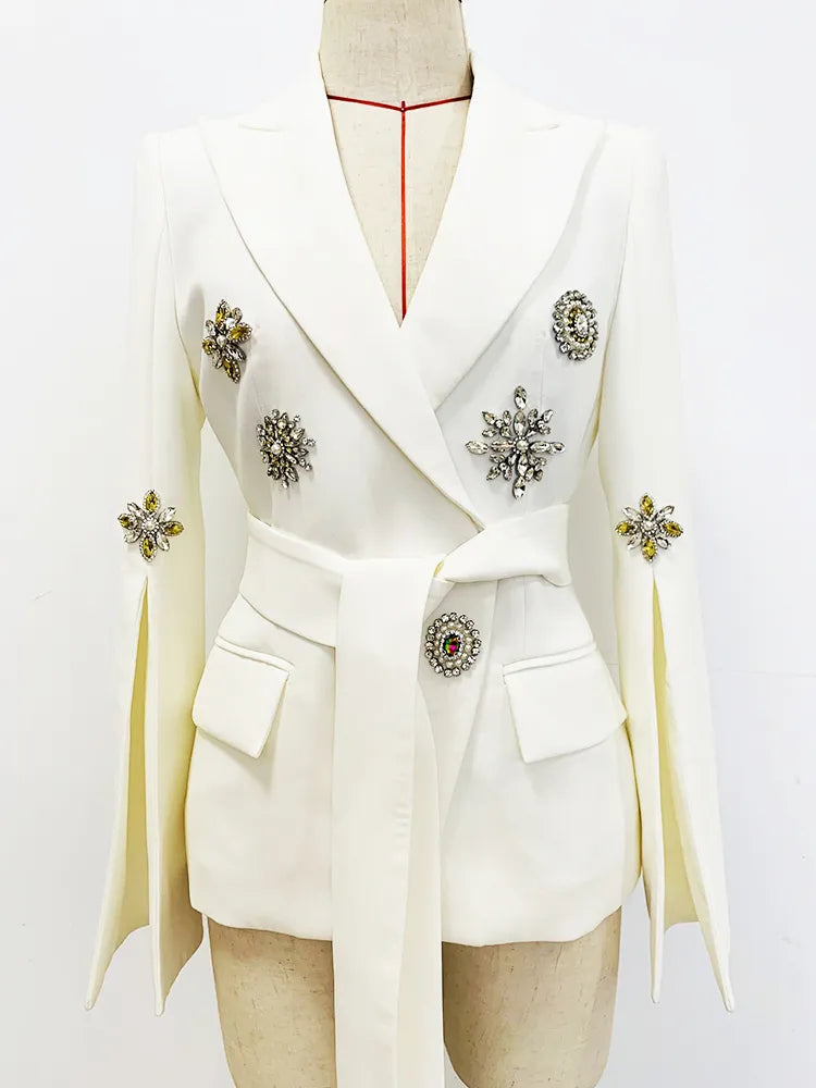 SWAROVSKI DIAMOND BELTED BLAZER