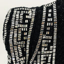 BLAZER DOPPIOPETTO IN TWEED NERO CON DECORAZIONI 