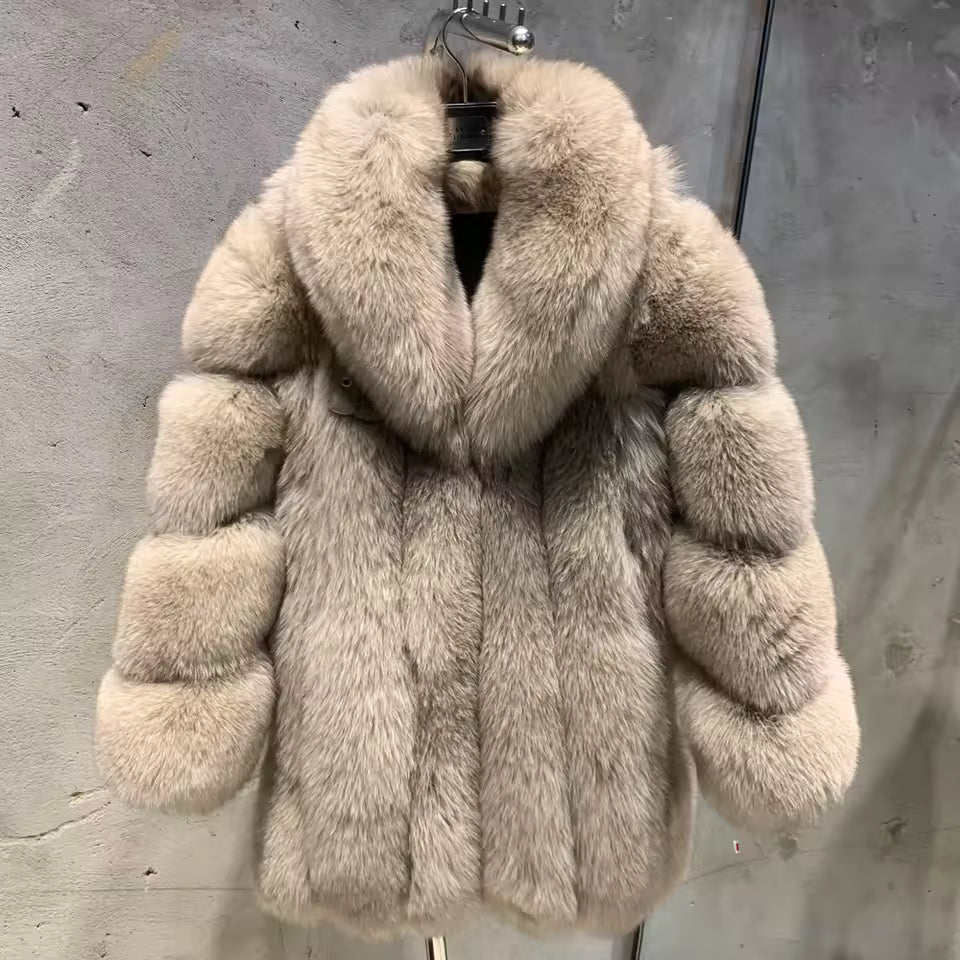 Natural Fox Fur Coat