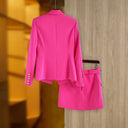 Two-Piece Skirt Set in fuchsia