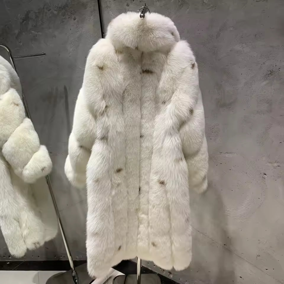 Luxury Long Fox Fur Coat