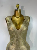 Golden Aura Bandage Dress