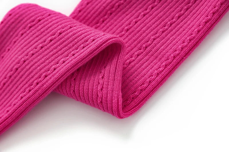 Sia Long Sleeve Wool Top in Fuchsia