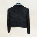 BLAZER CRUZADO DE TWEED NEGRO 