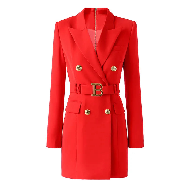 Jolie Blazer Dress in Red