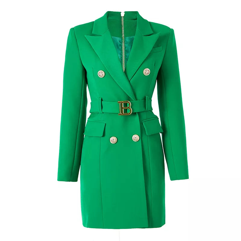 Jolie Blazer Dress in Green