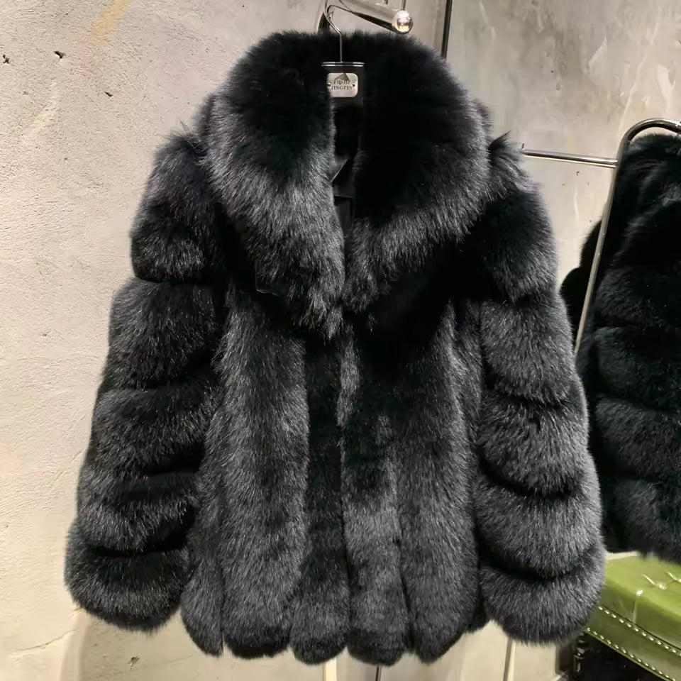 Natural Fox Fur Coat