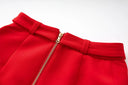 Two-Piece Skirt Set in red