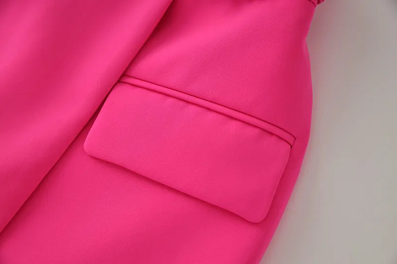 Two Pieces Skirt Set in Fuchsia