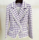 BLAZER IN TWEED VIOLA/BIANCO 