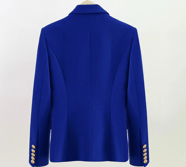 DOUBLE BREASTED BLAZER IN ROYAL BLUE