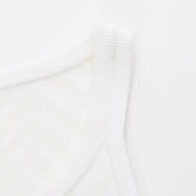 Wavy Knit Two-Piece Set – Sleeveless Tank Top and Wide-Leg Pants