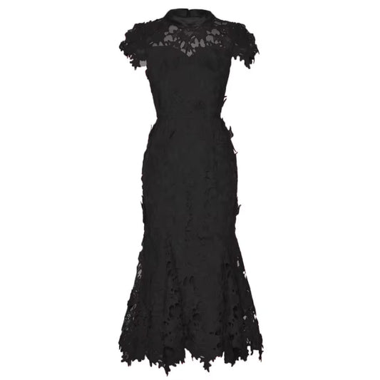 Elegant Vintage Lace Long Dress