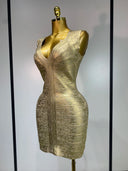 Golden Aura Bandage Dress