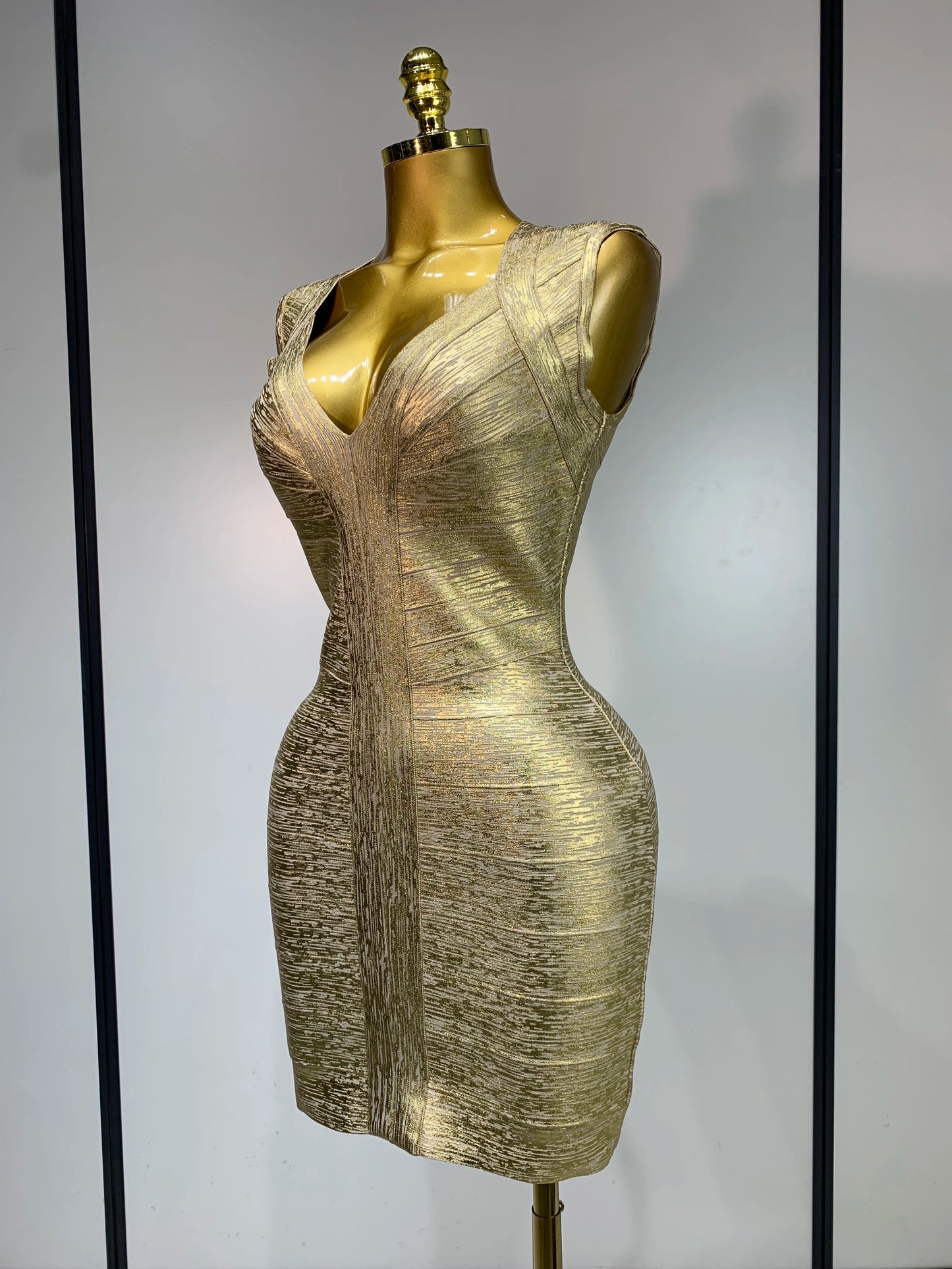 Golden Aura Bandage Dress
