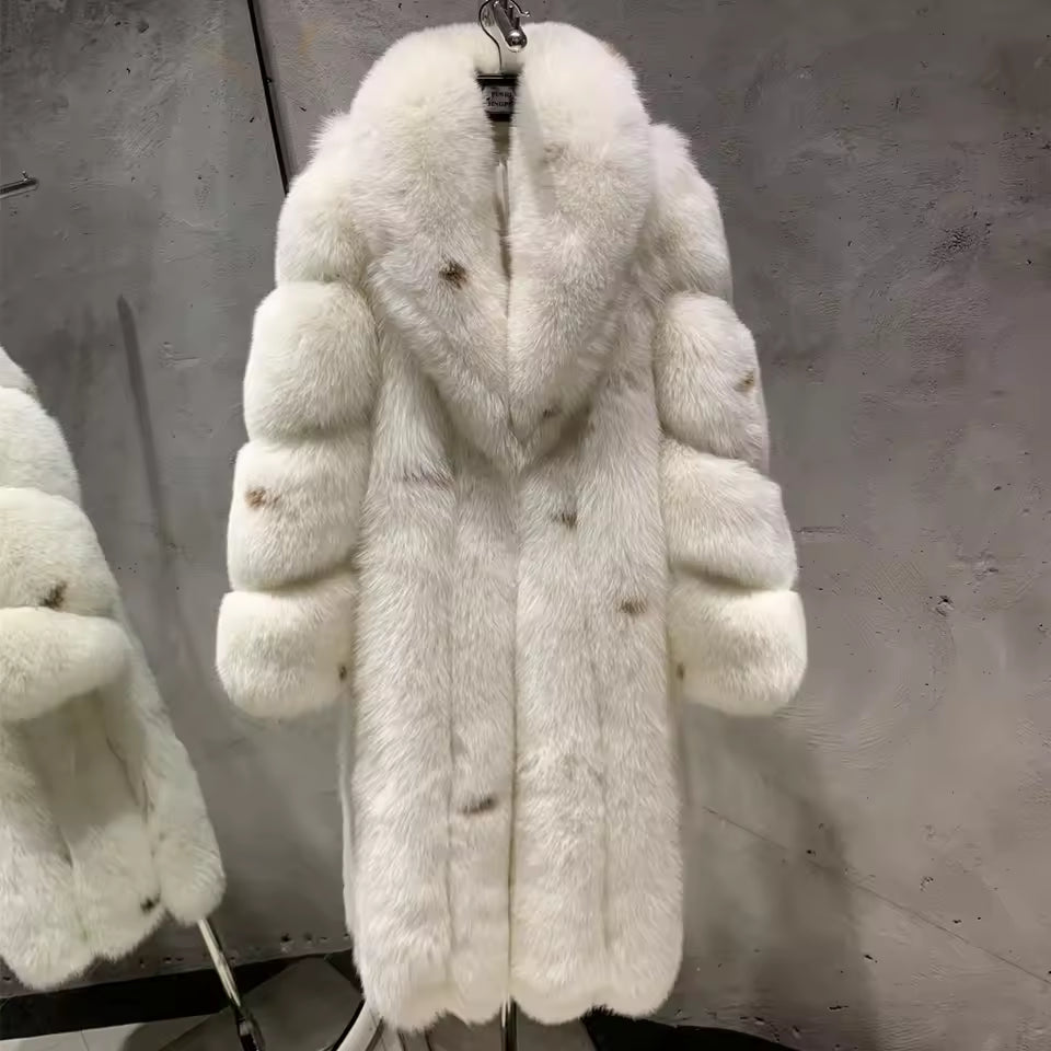 Luxury Long Fox Fur Coat